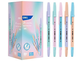 Ручка Deli P1 EQ66 d=0.7мм чернила син. карт.уп.