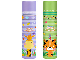 Карандаши цветные 24цв. Мульти-Пульти CP_54164 "Друзья енота", трехгранные, заточен., тубус