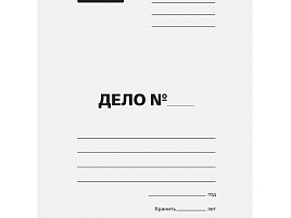 Папка Дело карт.(без скоросш) OfficeSpace 257315 картон немелованный, 300г/м2, белый, до 200л.