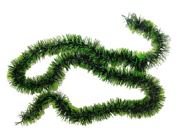 Мишура №5/H01А Темно-зеленая с салатовым кончиком