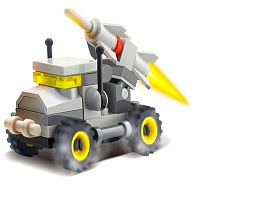 Конструктор Брик 7656569 Машина с ракетой 35дет