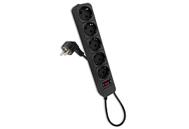 Сетевой фильтр 3м*5р Спутник SP-530 черный 3м
