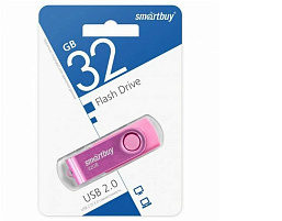 Флеш-драйв Smart Buy 32Gb SB032GB2TWP Twist Pink розовый