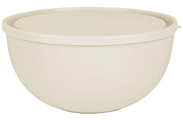 Миска пластик 0,55л 185410048/1224 с крышкой молочный туман