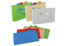 Набор досок разделочных пластик 4шт ЛБ-177