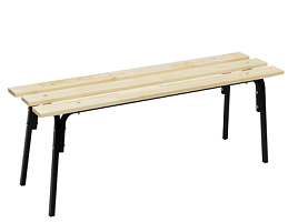 Лавка садовая 118*33*45см дерево+металл 175-005