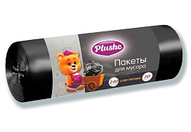 Мешок для мусора Plushe 240л.10шт.супер проч.100*125см 50мкм
