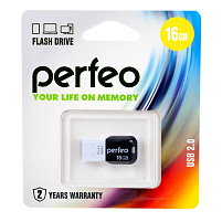Флеш-драйв Perfeo USB 16Gb M02 W016 mini белый/черный