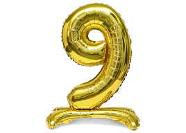 Шар надувной Цифра 9 золото 32" ч41929 80см