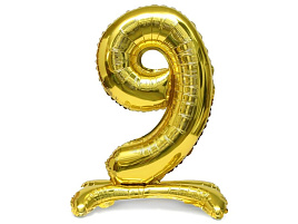 Шар надувной Цифра 9 золото 32" ч41929 80см