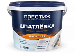 Шпатлевка акриловая 3кг Престиж универсальная фасадная 0527