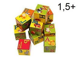 Кубики 12шт К12-9038 Азбука в картинках