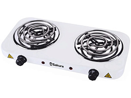 Плита настольная SAKURA ПЭ-03 белая электро 2 конф/спираль