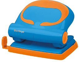 Дырокол Berlingo DDp_20001 "Fuze" 20л., пластиковый, голубой, с линейкой