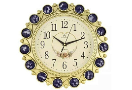 Часы настенные Atlantis 35*35 TLD-6998E синие украшения