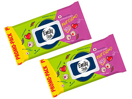 Влажные салфетки Emily Style 120шт.Для все семьи клапан