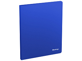 Папка с бок.мет.приж. Berlingo FSc_A4981 "Soft Touch" А4, 17мм, 700мкм, синяя, с внутр. карманом