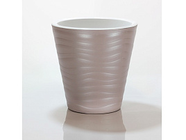 Кашпо цветочное 2,8л Валенсия 056536 мокко с вкладышем 0527