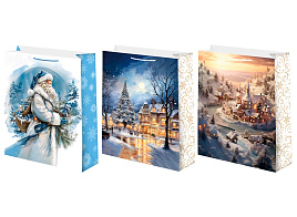 НГ Упаковочная сумочка 33*45 Новый год микс ч55082