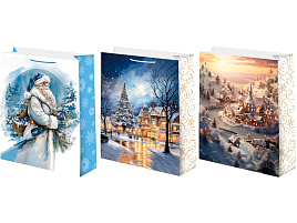 НГ Упаковочная сумочка 33*45 Новый год микс ч55082