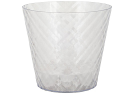 Кашпо цветочное 1,6л Кристалл 671110999/7734 прозрачная вода с/п