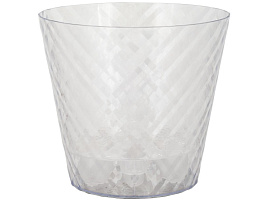 Кашпо цветочное 1,6л Кристалл 671110999/7734 прозрачная вода с/п