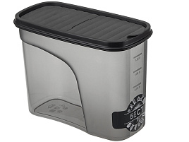 Банка для сыпучих пластик 1,5л М1255 графит