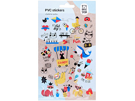 Наклейки ПВХ MESHU MS_42736 "Summer party", 10*21см, 34 наклейки, инд. уп., европодвес