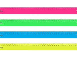 Линейка 40см. ЛН-31437 пластиковая, непрозрачная, неоновые цвета, ассорти