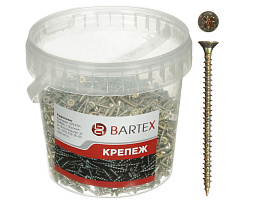 Саморез универсальный 4*60 цинк 250шт в банке Bartex 6673