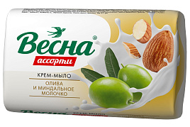 Мыло Весна 90г Олива и минд.молочко М(Самара)6088