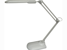 Лампа настольная офисная "Дельта+" серебро, на подставке, люминесцентный 2230