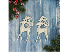 Подвеска пластик Олень 9692840 ажурные рога 13см