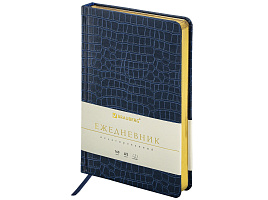 Ежедневник А5 BRAUBERG 113500 "Comodo", под кожу, 160 л., темно-синий