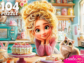 Пазл 104эл. Девочка с тортом П104-2874