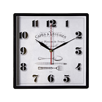 Часы настенные "21 Век" 30*30 3028-004 Кафе в Марселе черные квадрат