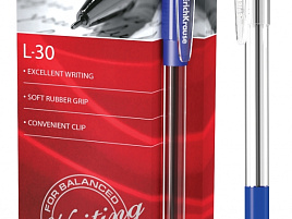 Ручка Erich Krause 19613 Ultra L-30 синий.корп.прозр.толщ.письм.0,7мм