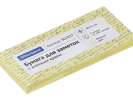 Блок самоклеящийся 38*51 OfficeSpace 362437 100л., желтый