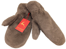 Перчатки женские №100 Варежки мех в асс.