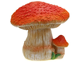 Фигурка садовая Два гриба с красной шапкой полистоун 20*17см 11212-3