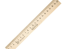 Линейка 20см. деревянная
