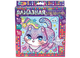 Алмазная мозаика 20х20 AM20X20-CAV1 Радужный котик