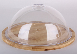 Блюдо дерево 7828 сервировочное с крышкой 24см