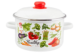 Кастрюля эмаль 4л 1RD201M Овощи Veggies
