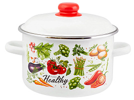 Кастрюля эмаль 4л 1RD201M Овощи Veggies