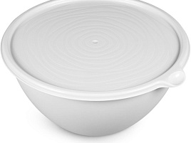 Миска пластик 2л C860 с крышкой серая
