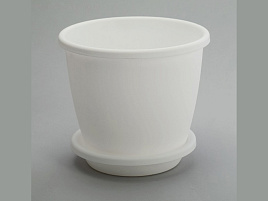 Кашпо цветочное 2,2л Афина М6521 белое с/п