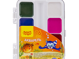 Краски 16цв. Мульти-Пульти АП_10706 Енот в Красном море п/к б/к