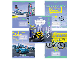 Тетрадь 12л. клетка Brauberg 106466 "URBAN BOYS", обложка картон