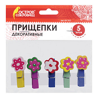 Прищепки декор 661302 Цветочки 5шт